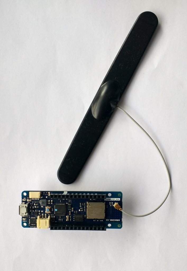 Figure 5. The Arduino MKR WAN 1310 with aerial attached