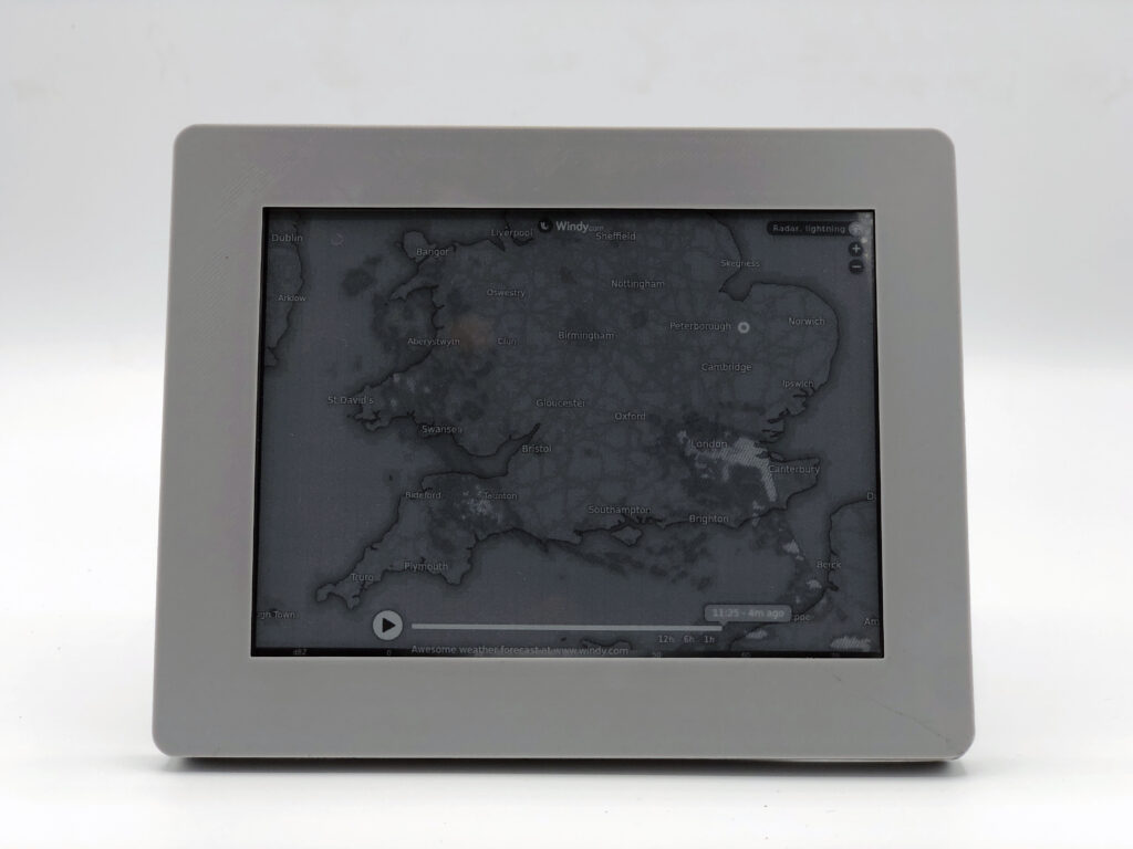 windy.com on an eink screen
