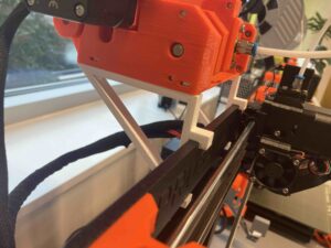 3D-printed parts of the MMU unit (including novel additions in white)