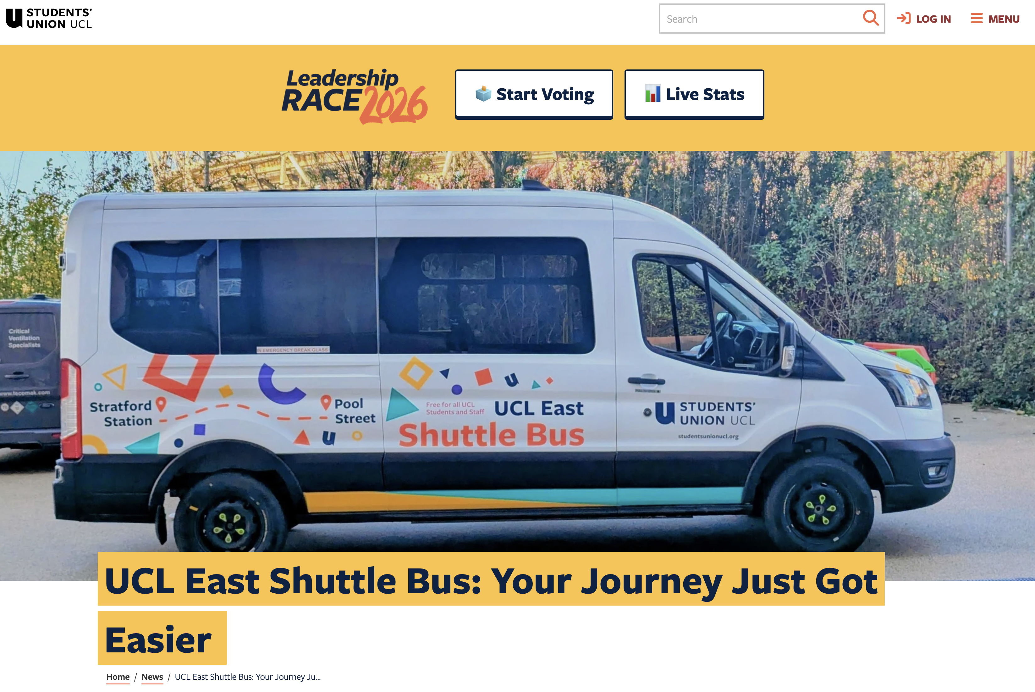 UCL East Bus Tracker - UCL Connected Environments