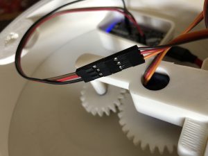 Servo and gears for Wind Data