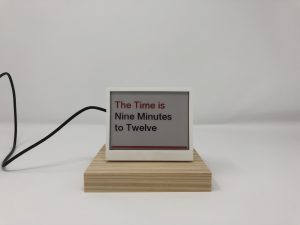 THE' - Time, Headlines, Environmental Data Display - Front Time